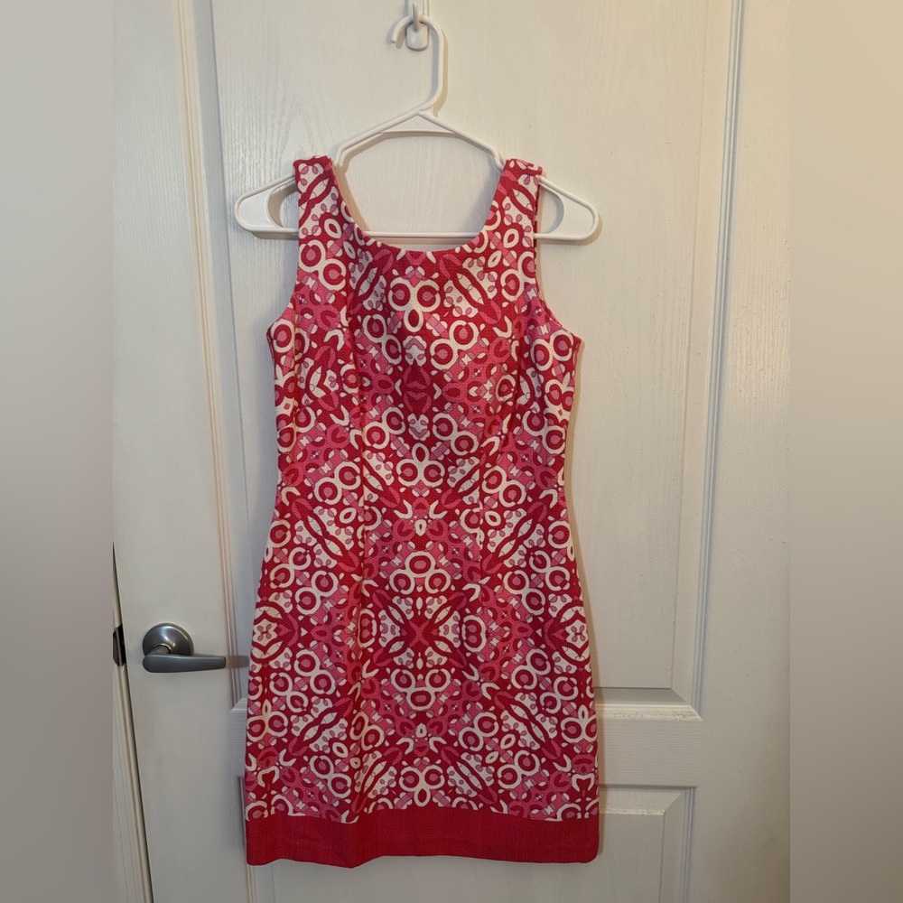Just...Taylor Pink and White Midi Dress